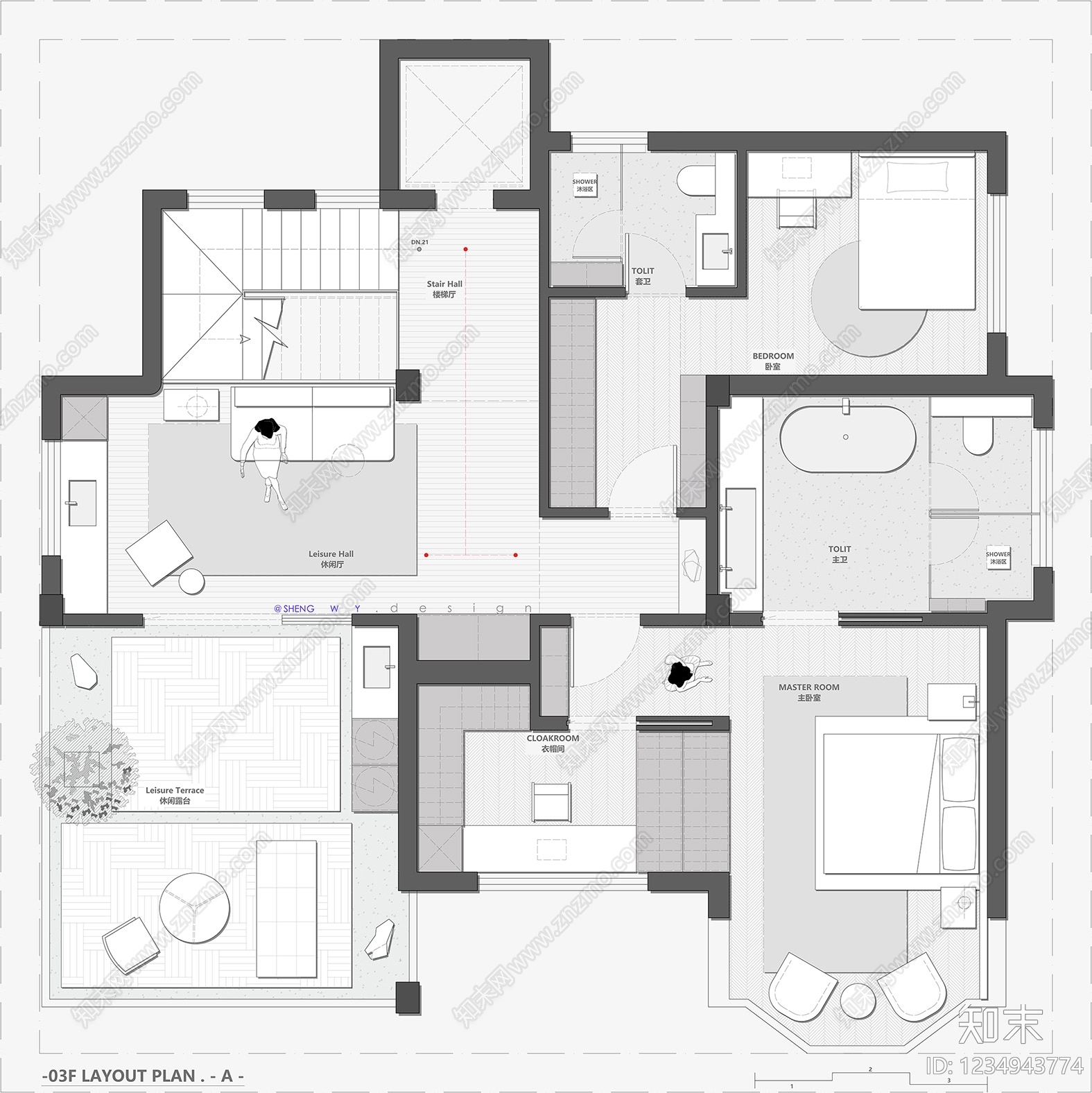 别墅cad施工图下载【ID:1234943774】