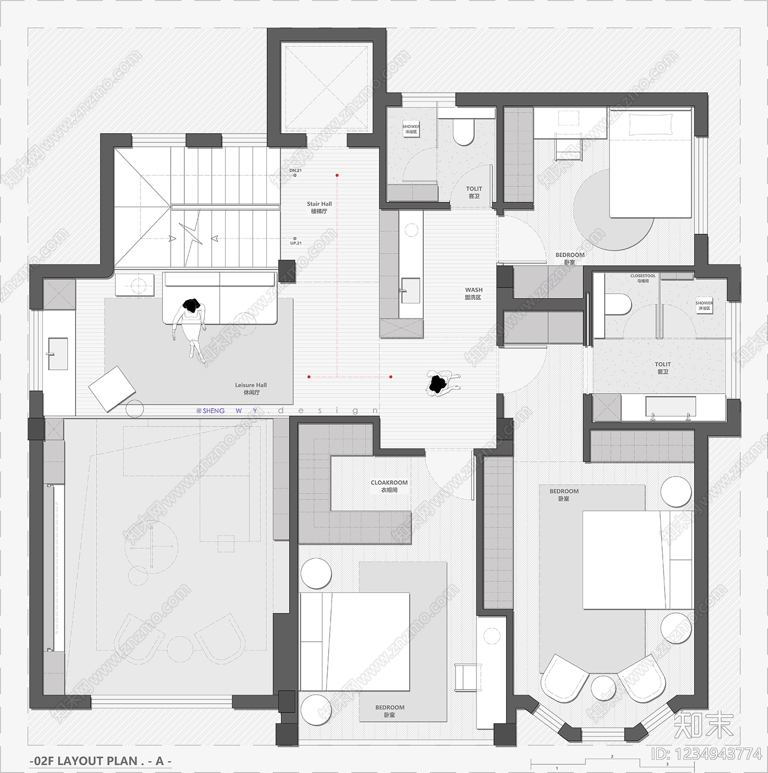 别墅cad施工图下载【ID:1234943774】