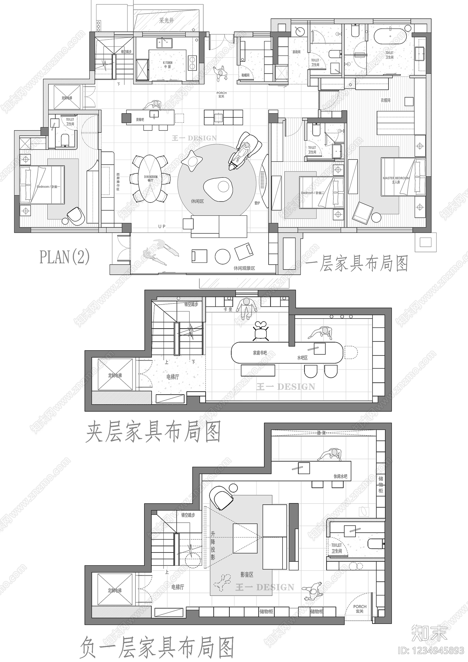 别墅cad施工图下载【ID:1234945893】