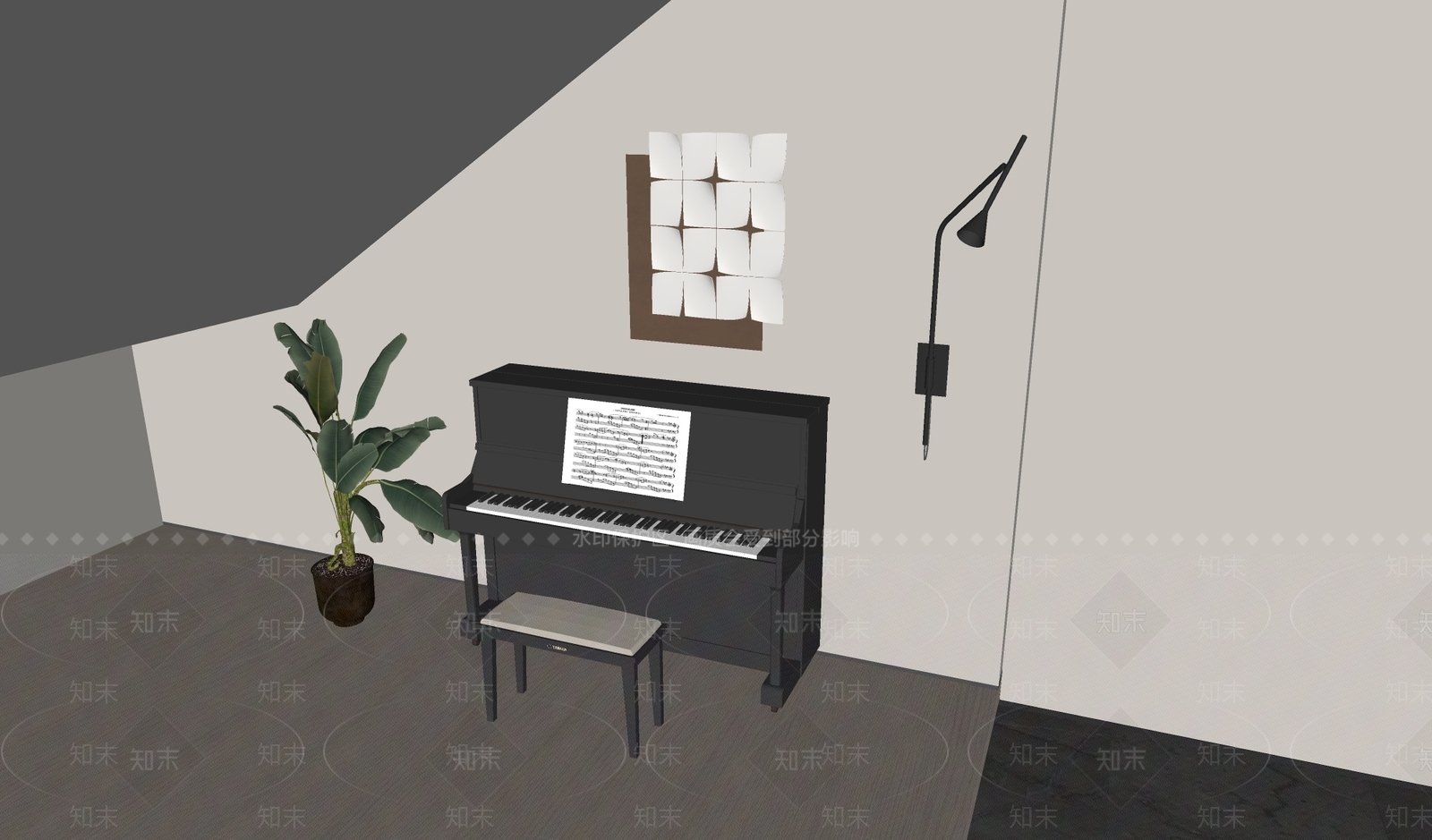 奶油风乐器3D模型下载【ID:1234945958】