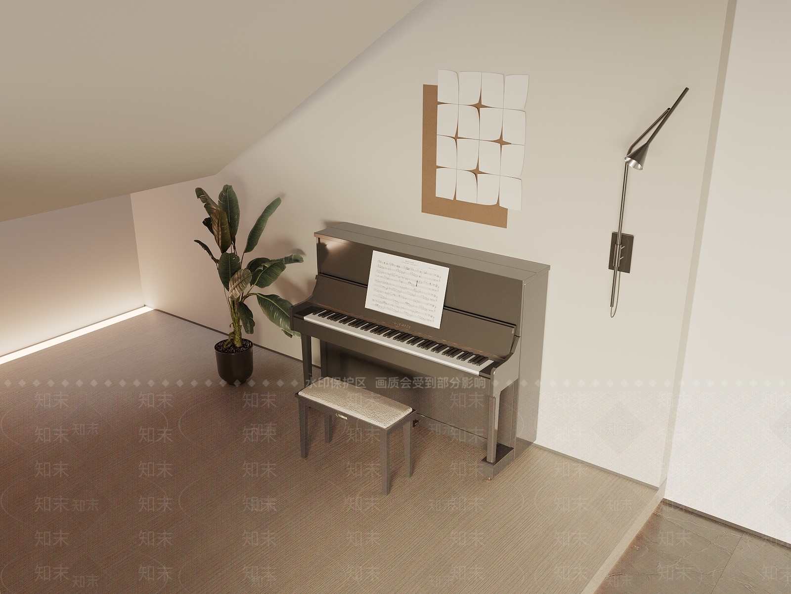 奶油风乐器3D模型下载【ID:1234945958】