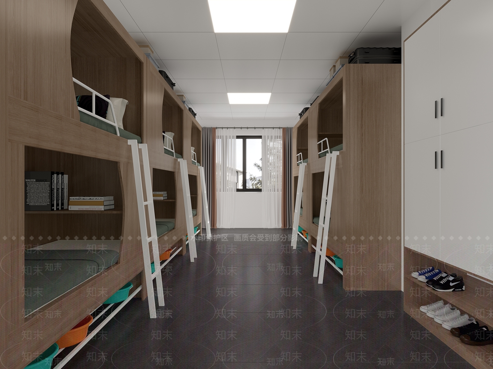 现代简约学生宿舍3D模型下载【ID:1234946904】