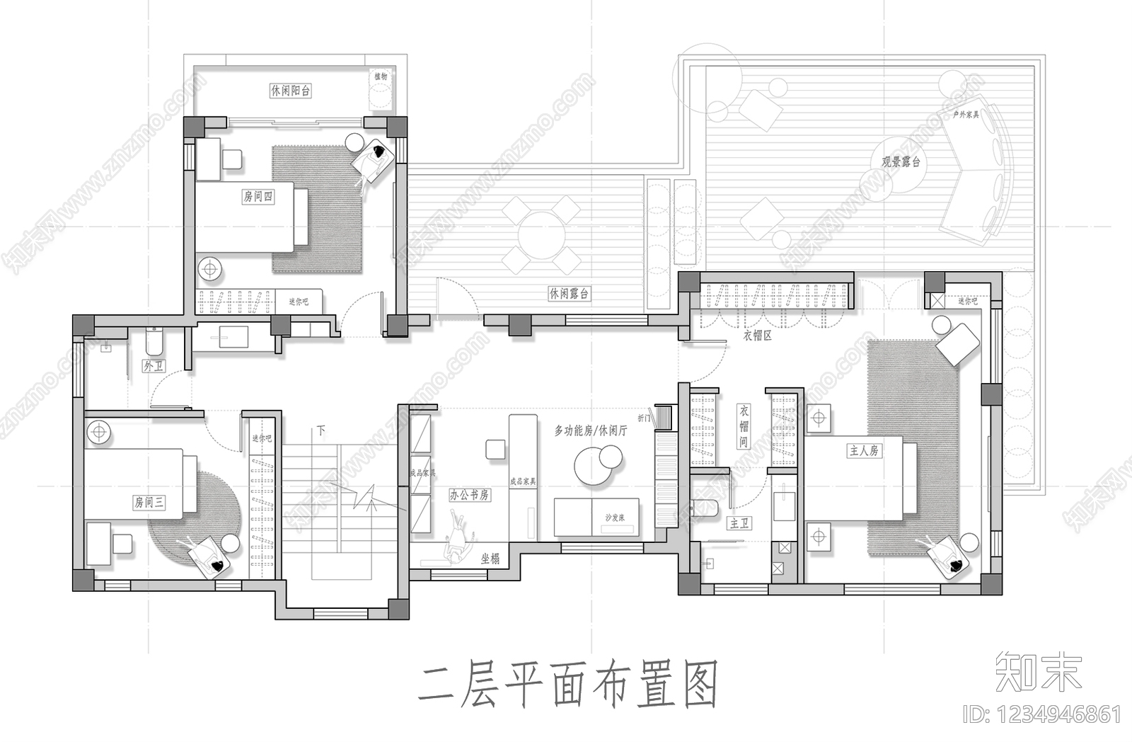 别墅cad施工图下载【ID:1234946861】
