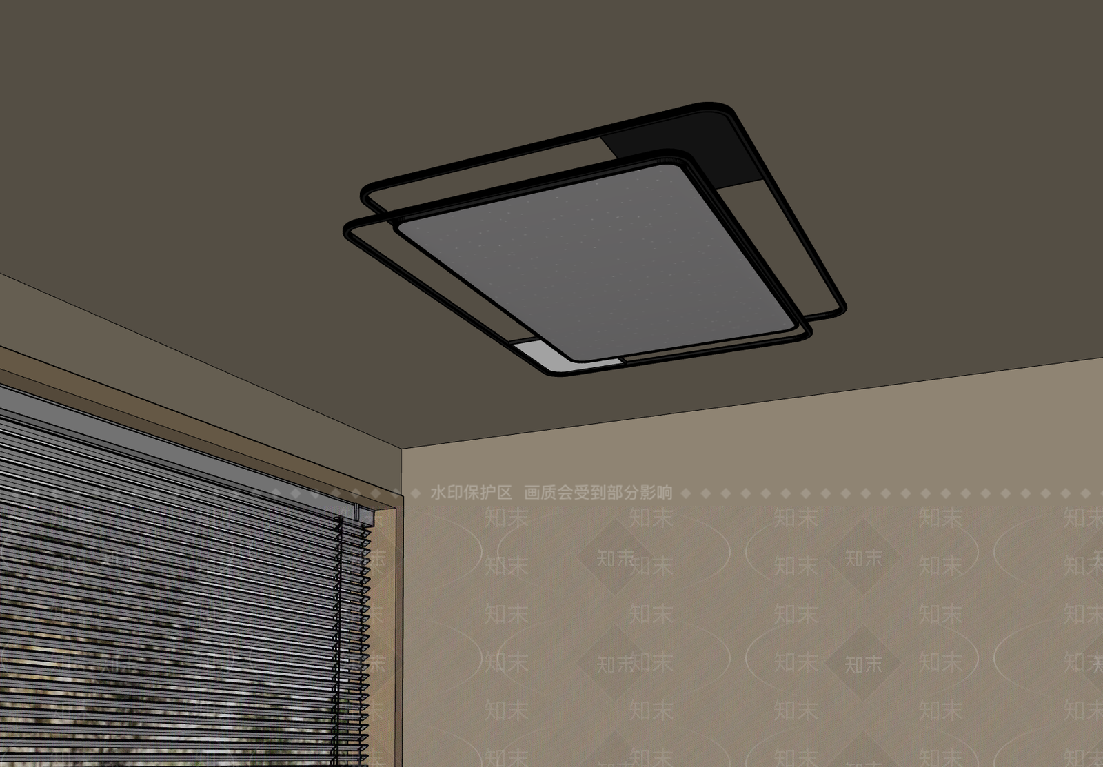 现代简约吸顶灯SU模型下载【ID:1234948759】