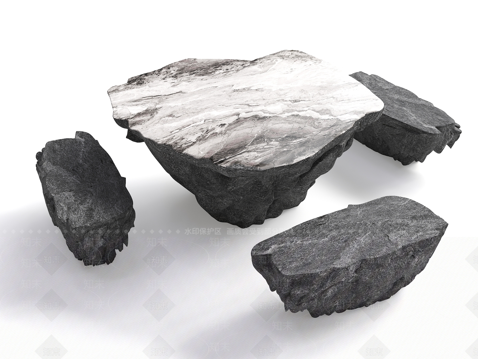 侘寂其他景观小品3D模型下载【ID:1234952547】