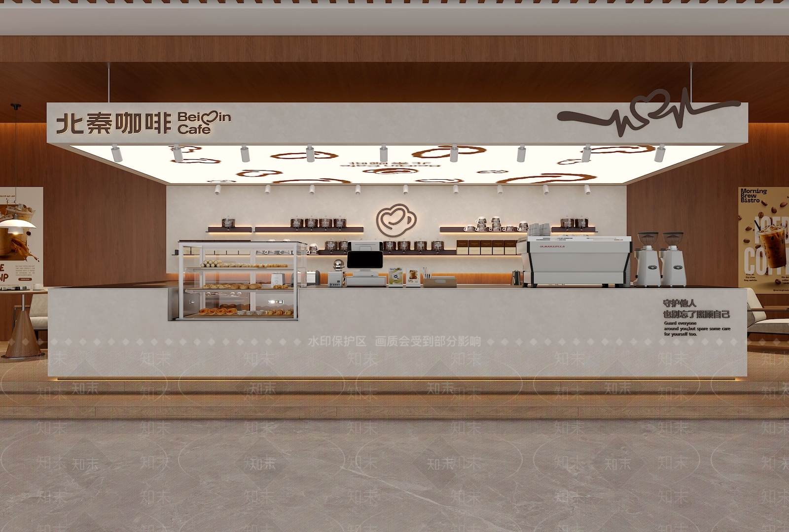 现代简约咖啡厅3D模型下载【ID:1234953142】