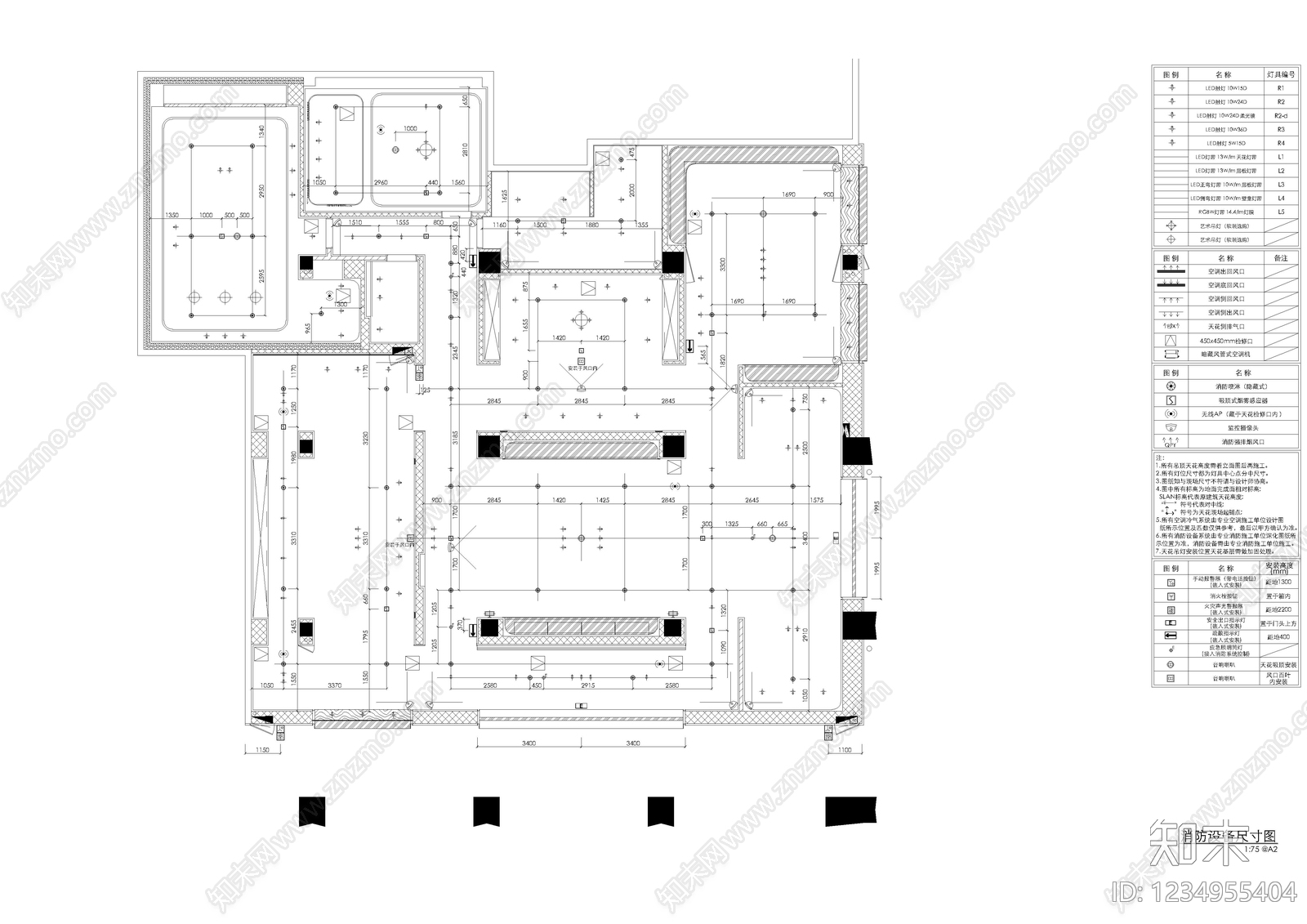 珠宝店cad施工图下载【ID:1234955404】