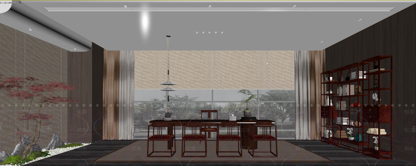 新中式茶馆3D模型下载【ID:1234957020】