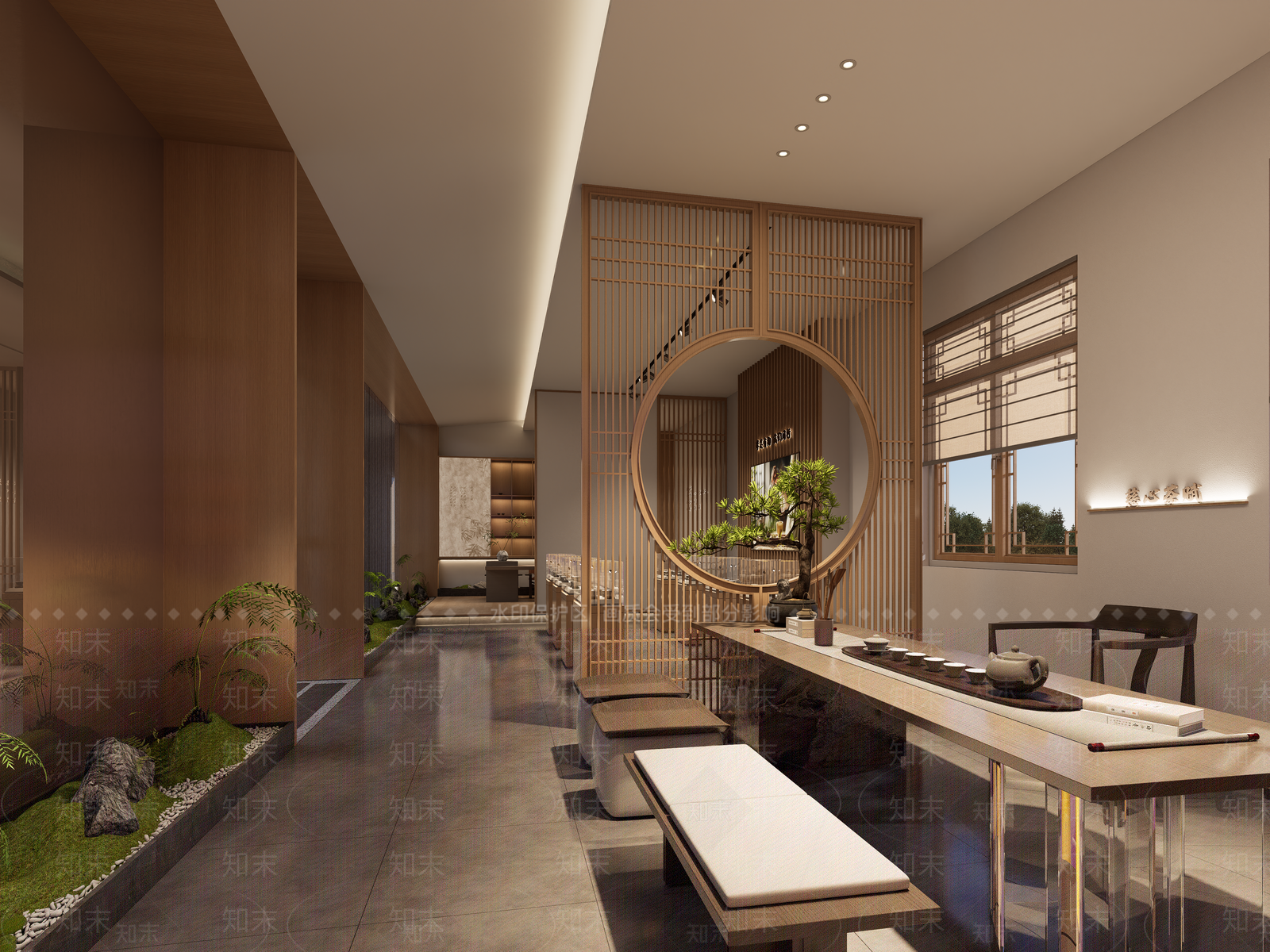 新中式茶叶店SU模型下载【ID:1234959165】