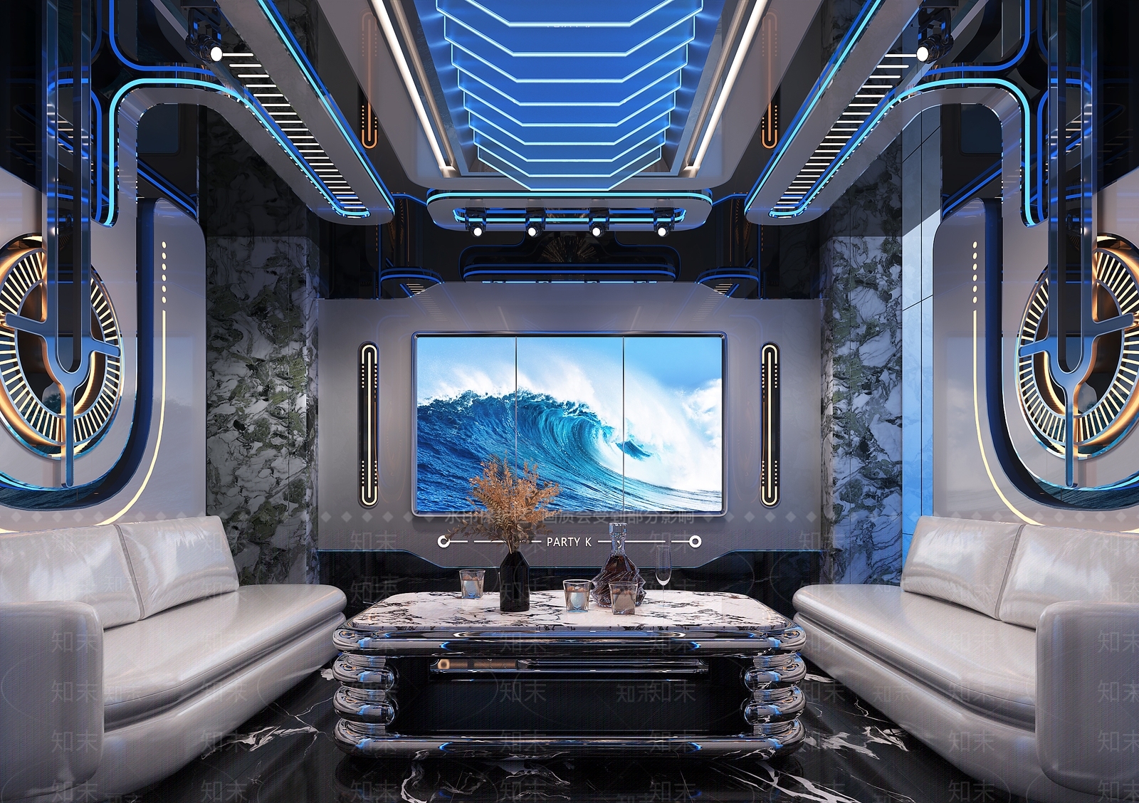 赛博朋克风KTV3D模型下载【ID:1234963510】