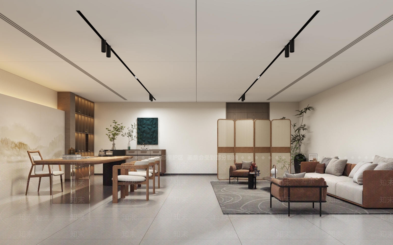 新中式接待室3D模型下载【ID:1234963650】