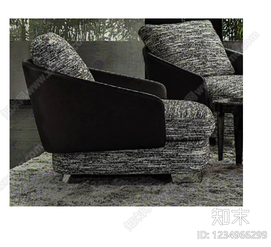 椅子cad施工图下载【ID:1234966299】