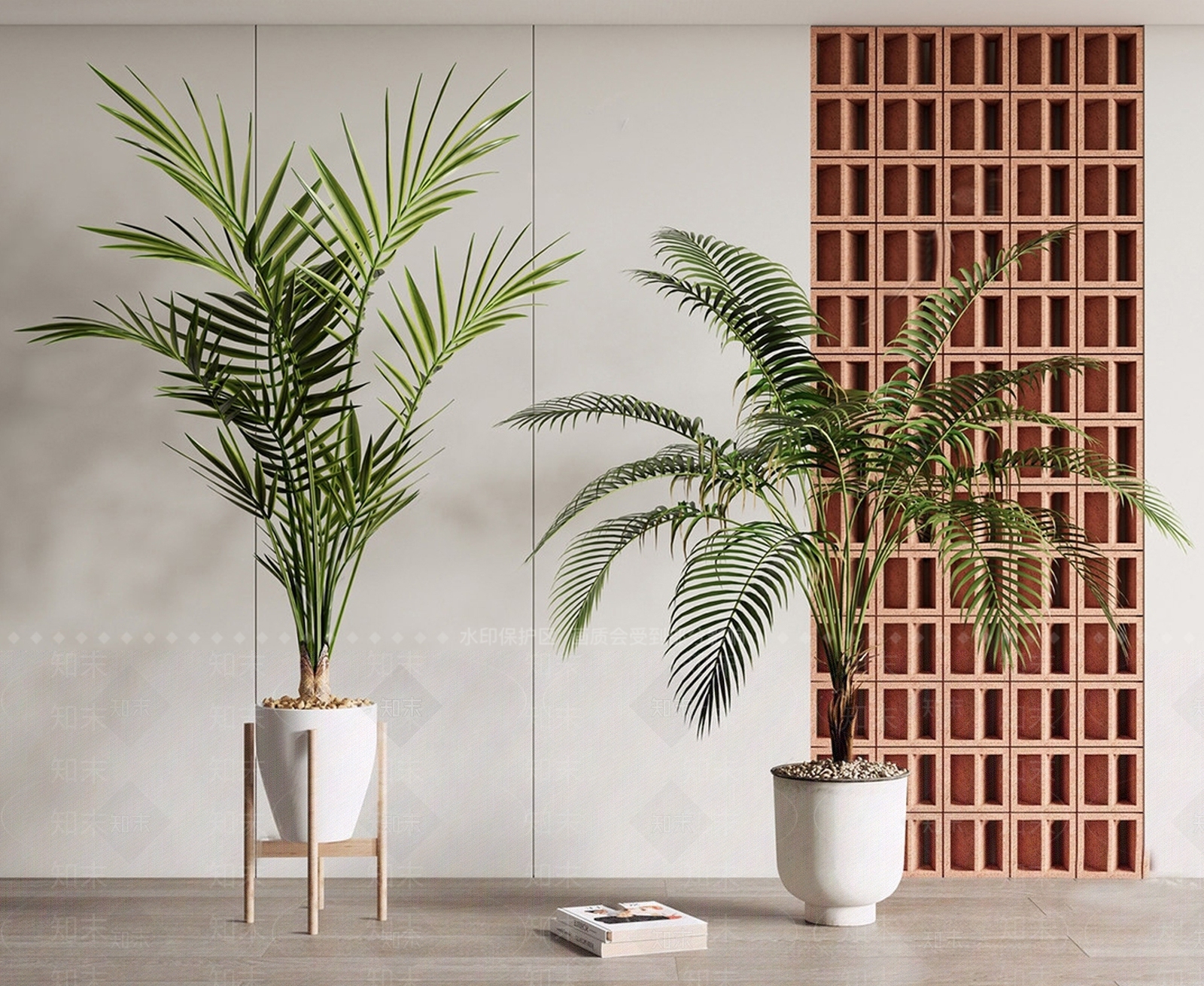 现代简约盆栽SU模型下载【ID:1234969944】