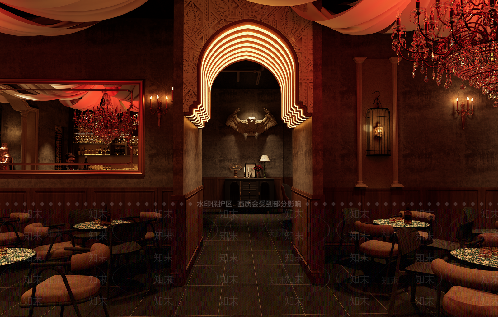 复古酒吧3D模型下载【ID:1234973410】