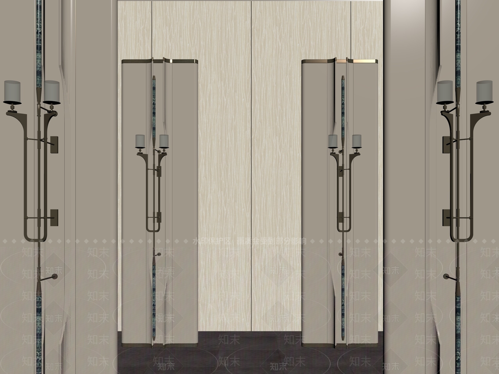 轻奢屏风3D模型下载【ID:1234973922】