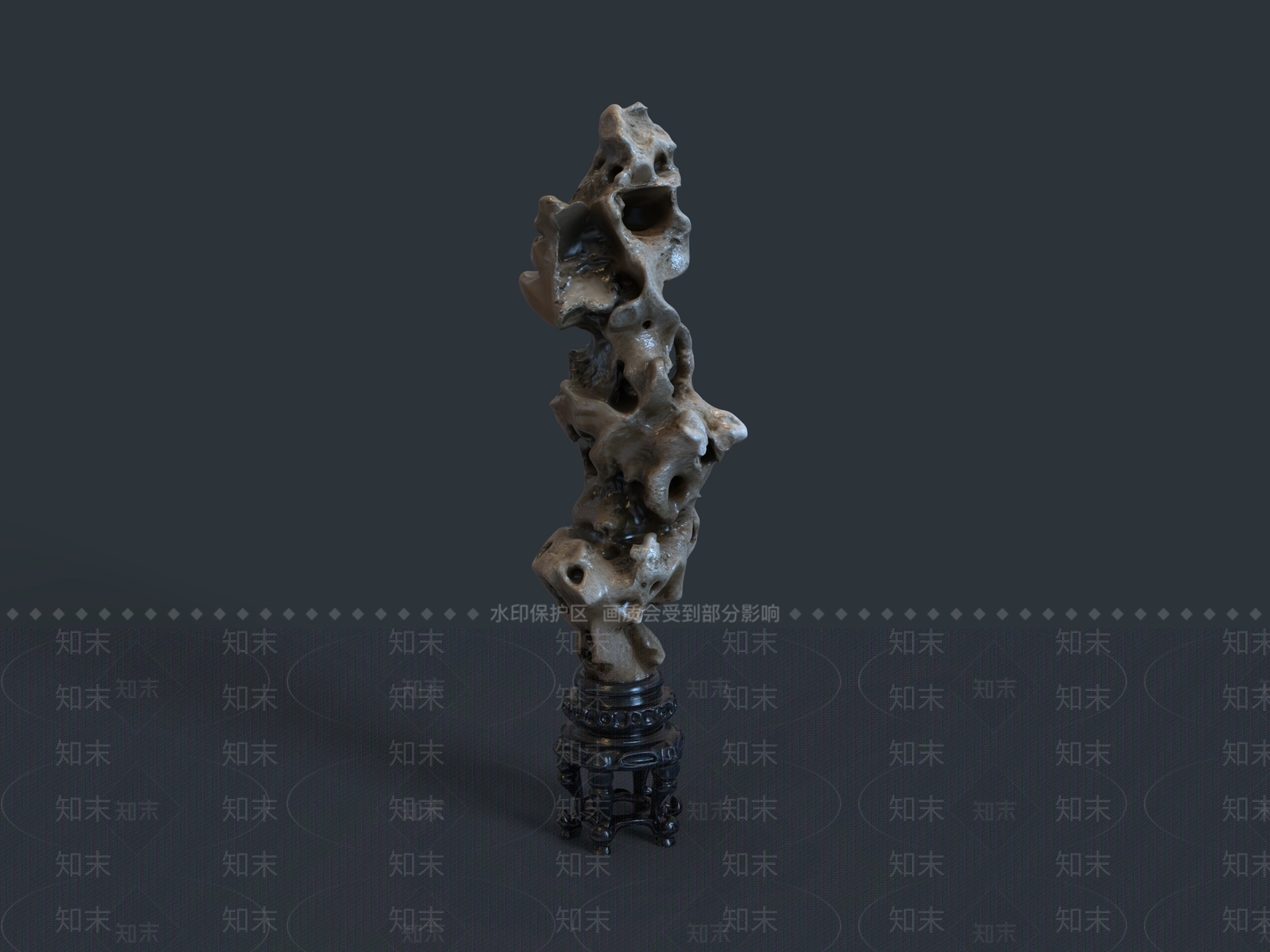 中式雕塑摆件SU模型下载【ID:1234981556】