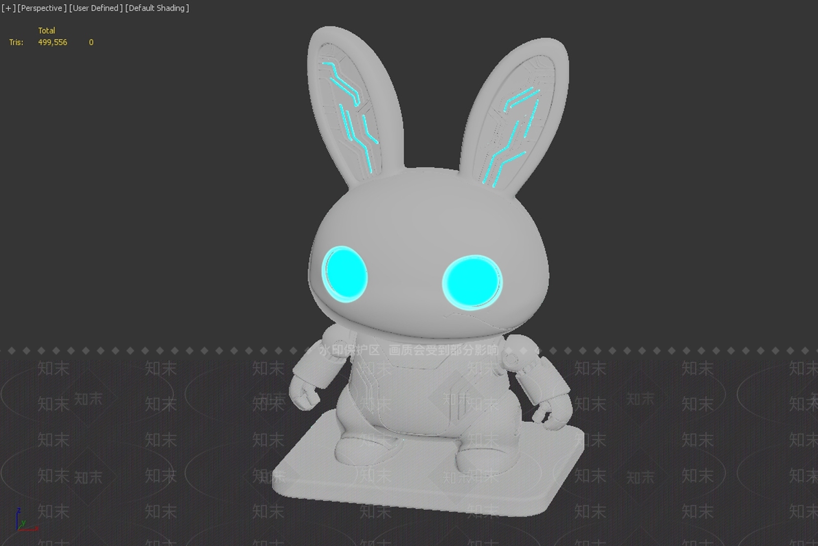 赛博朋克风雕塑摆件3D模型下载【ID:1234983307】