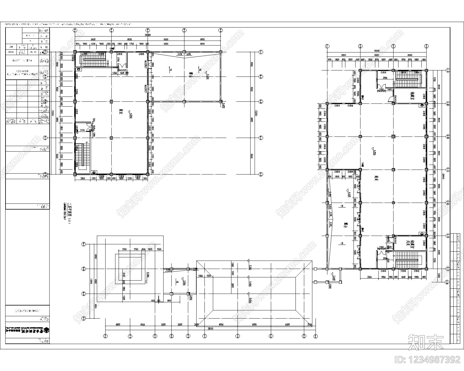 商业街cad施工图下载【ID:1234987392】