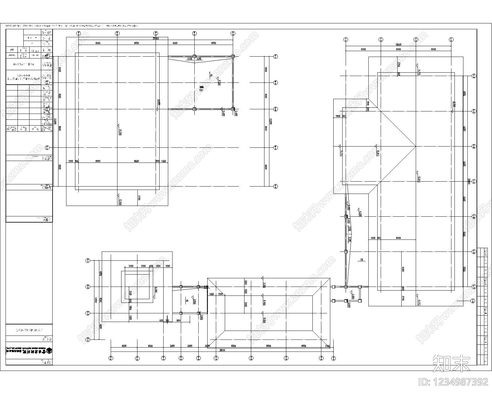 商业街cad施工图下载【ID:1234987392】