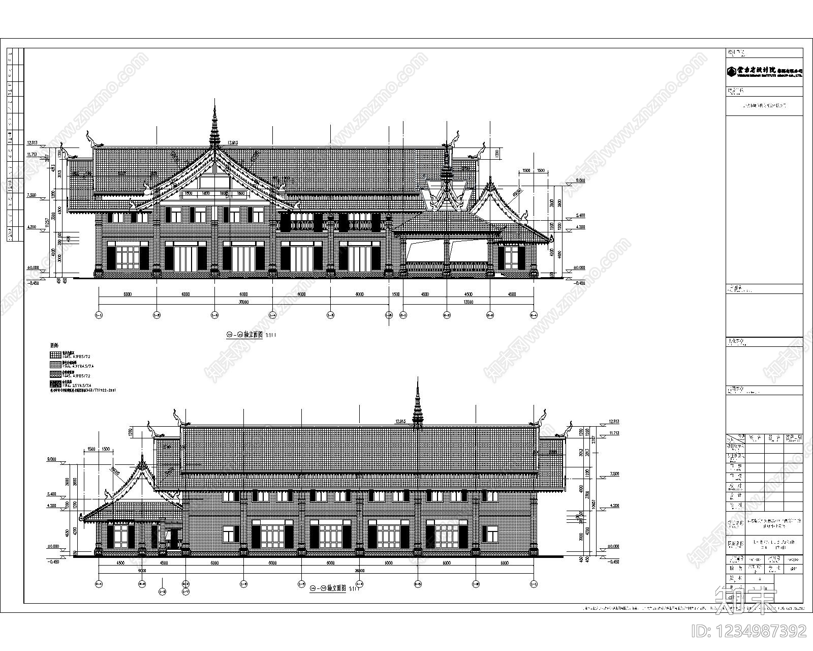 商业街cad施工图下载【ID:1234987392】