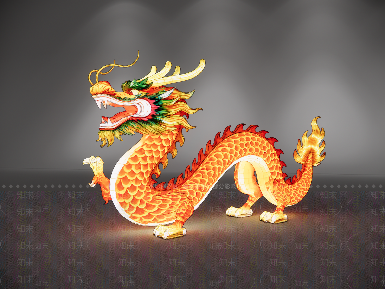 中式雕塑摆件SU模型下载【ID:1234987729】