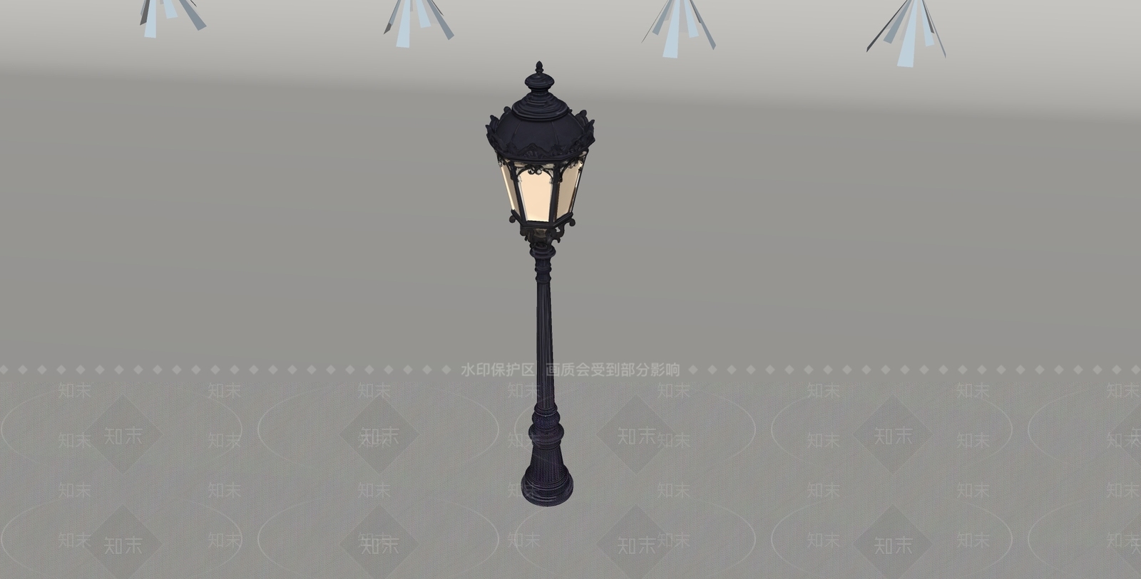 欧式户外落地灯SU模型下载【ID:1234988035】