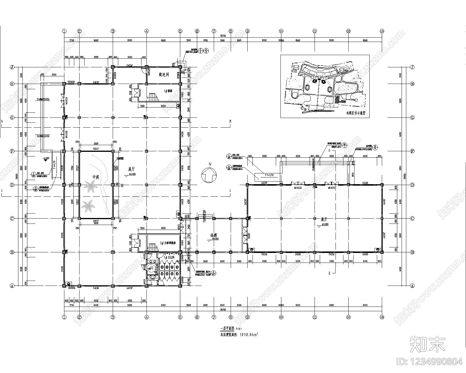 中式宗教建筑CAD图纸