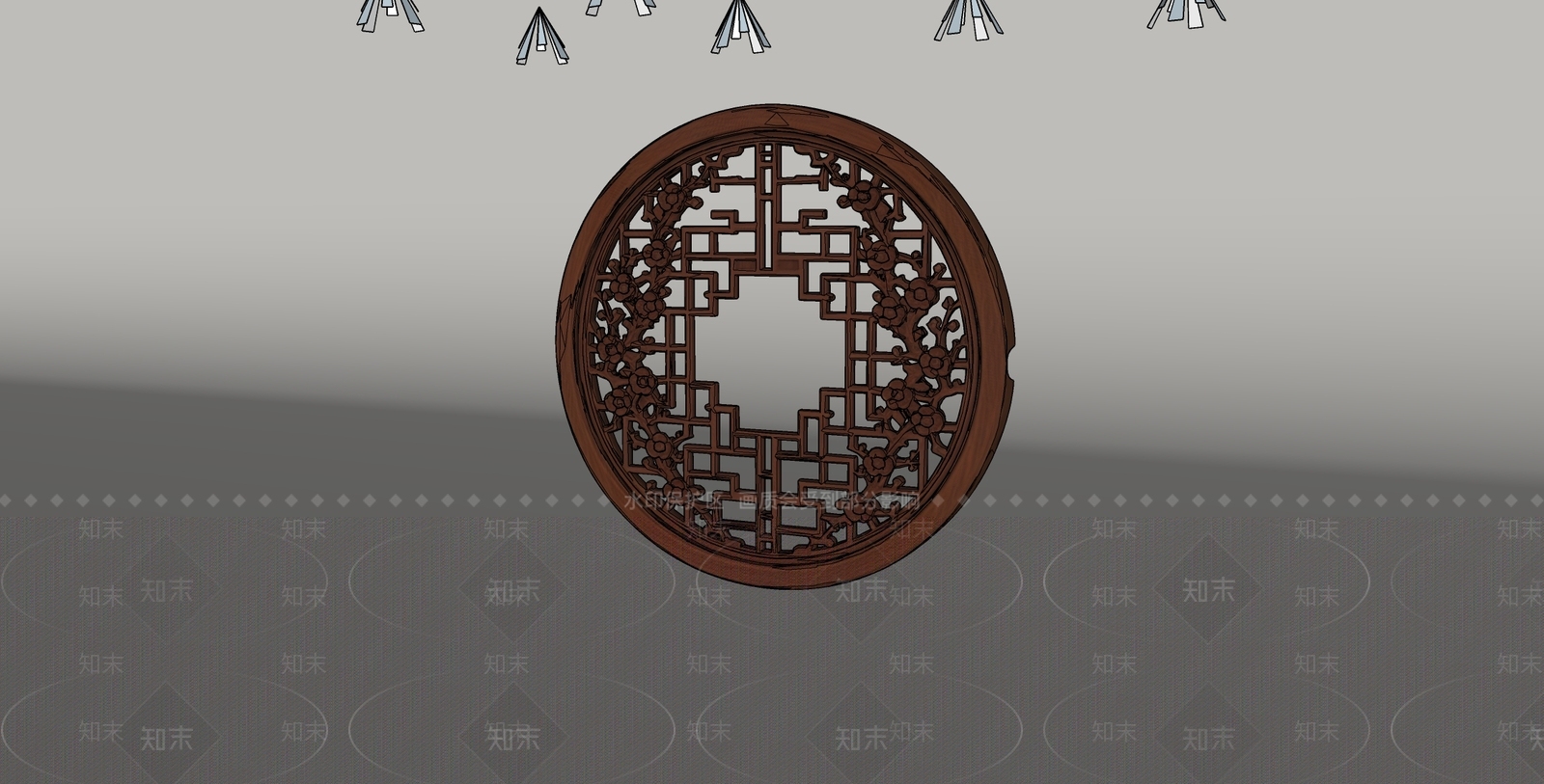中式挂件SU模型下载【ID:1234990807】