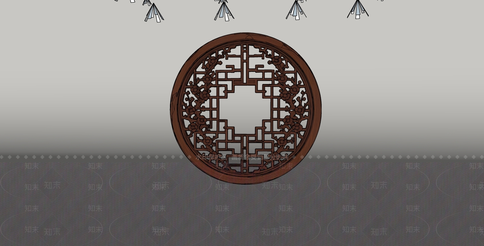 中式挂件SU模型下载【ID:1234990807】