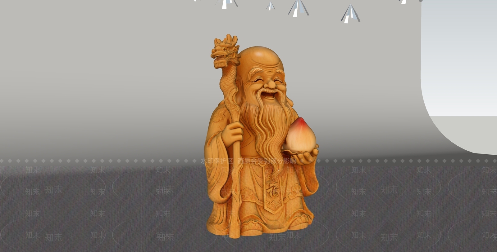 中式雕塑摆件SU模型下载【ID:1234991249】