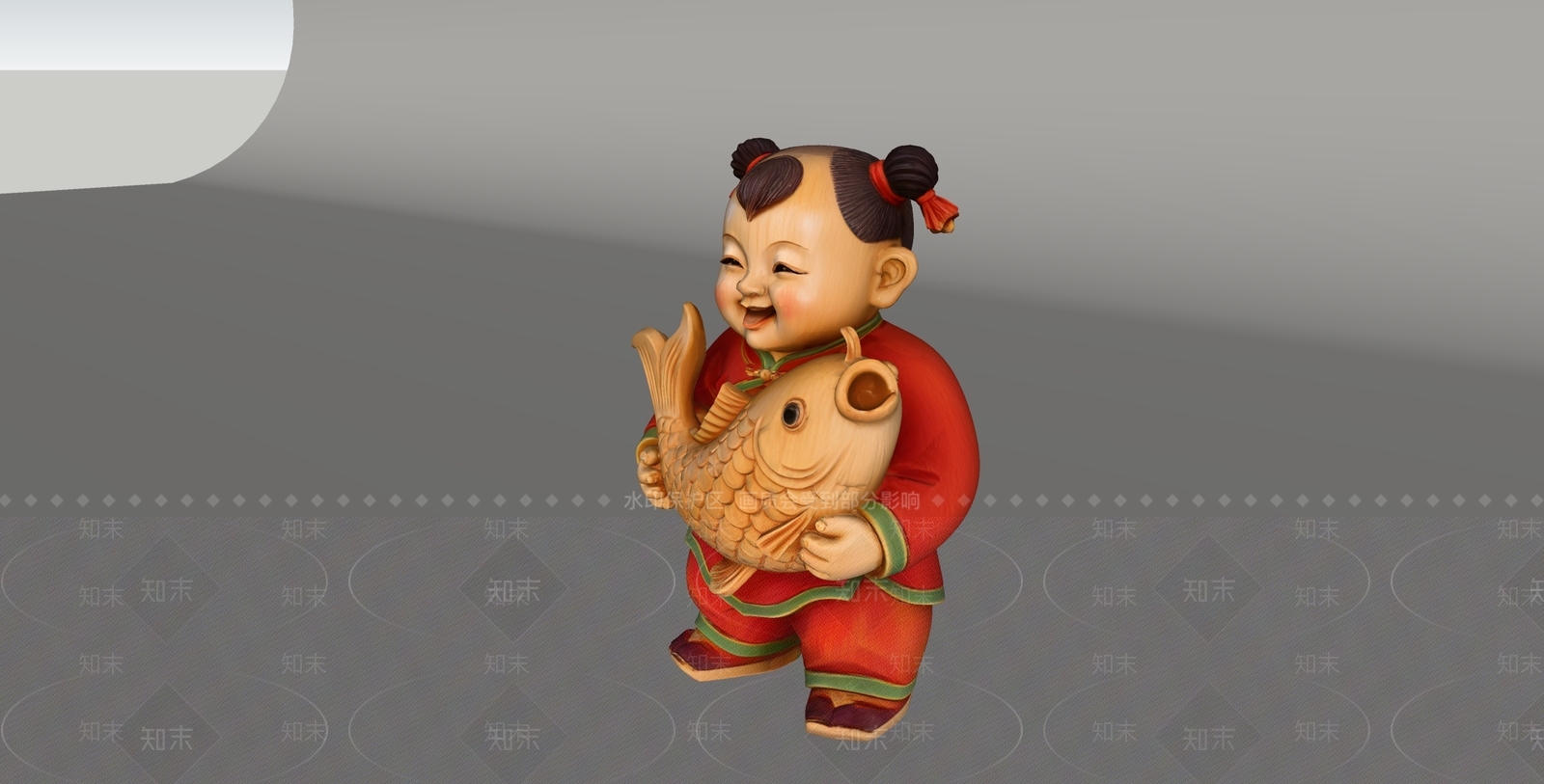 中式雕塑摆件SU模型下载【ID:1234991507】