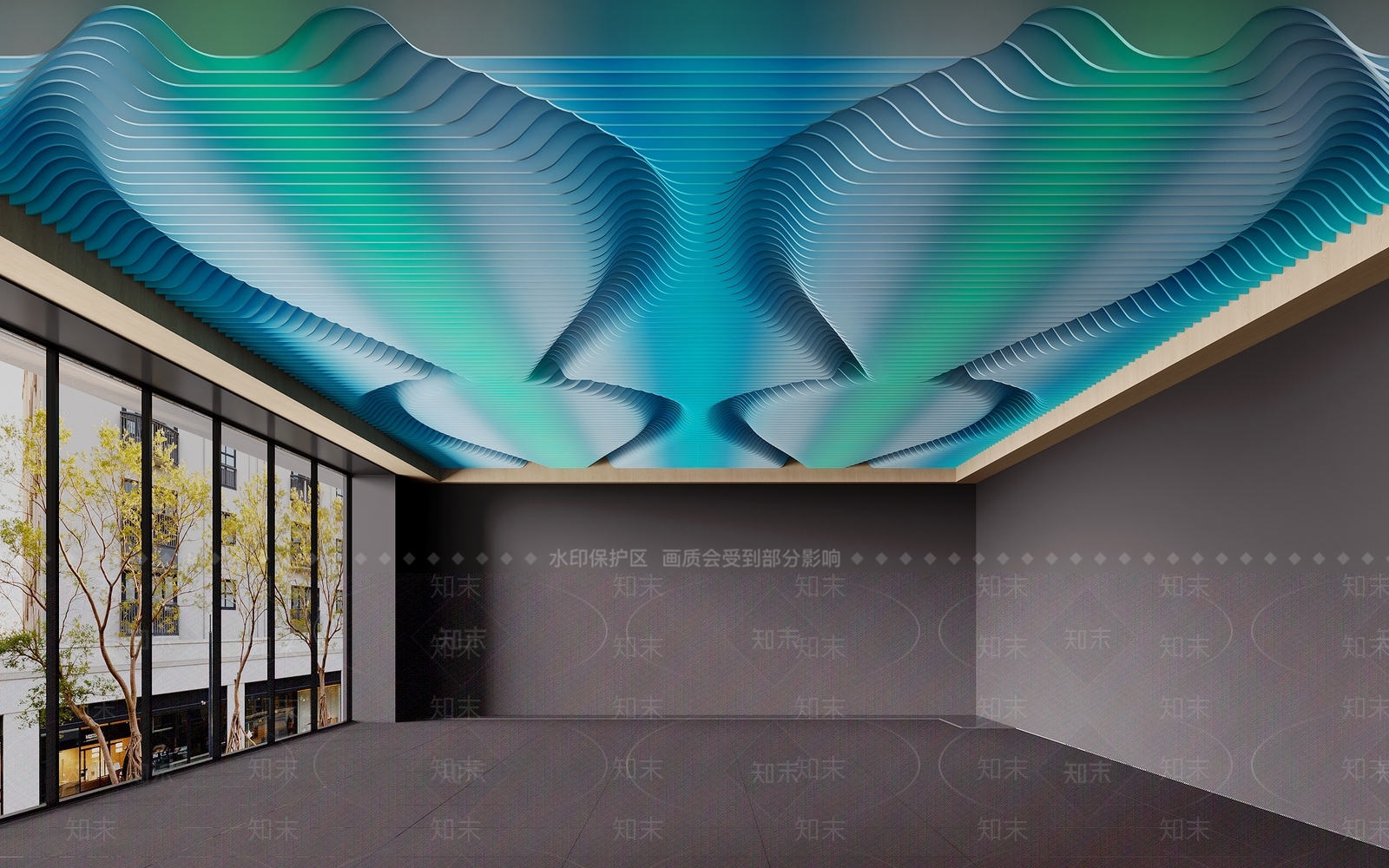 未来主义艺术展厅SU模型下载【ID:1234992132】