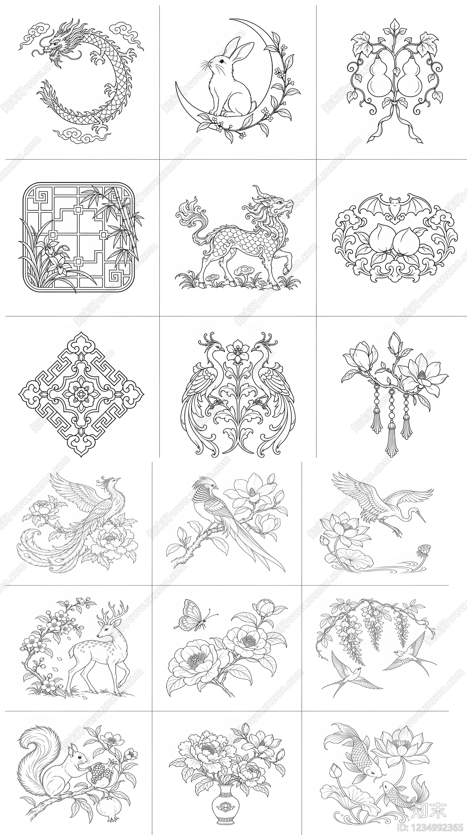 剪影图库CAD图纸