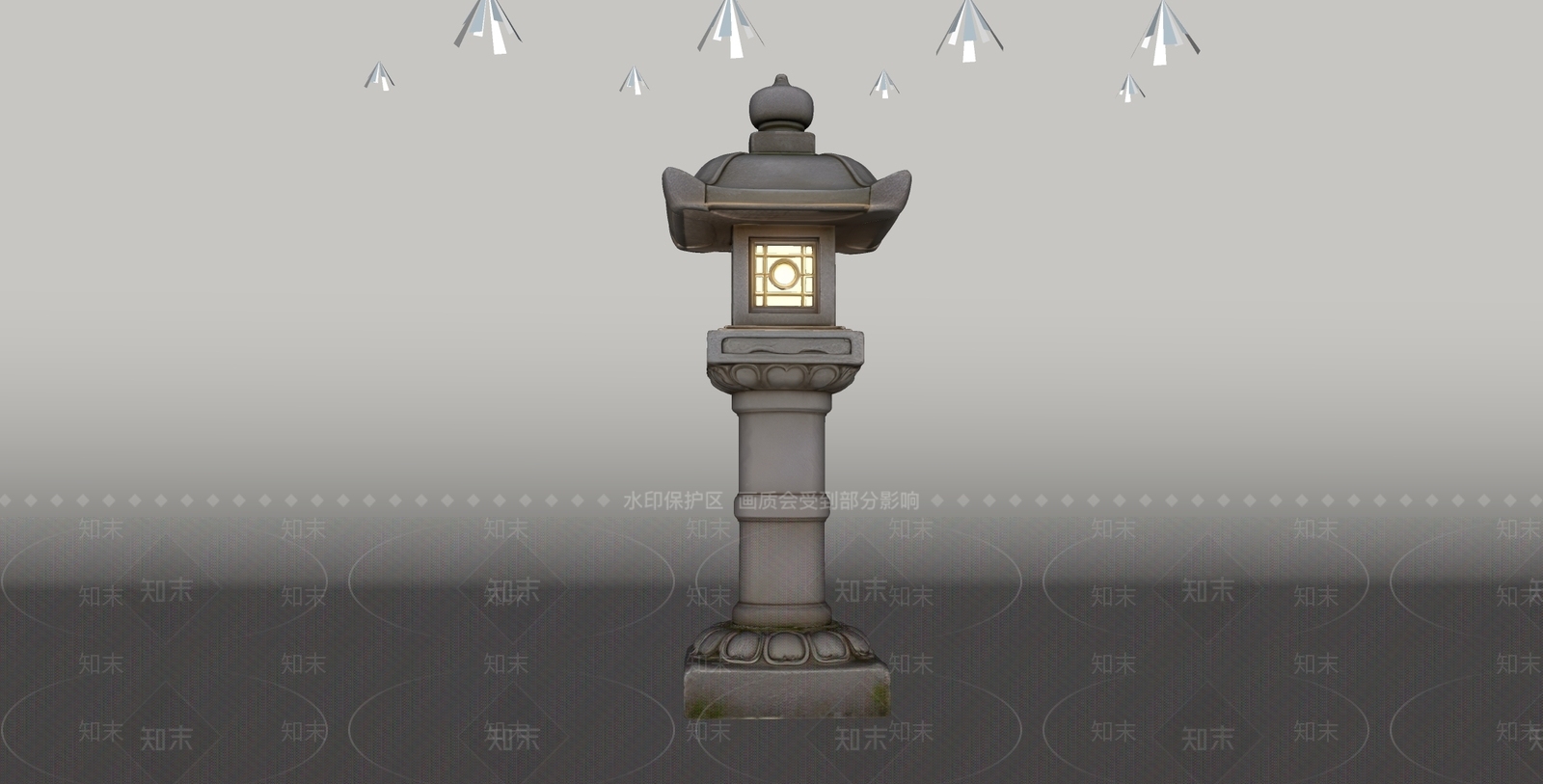 日式景观灯SU模型下载【ID:1234994550】