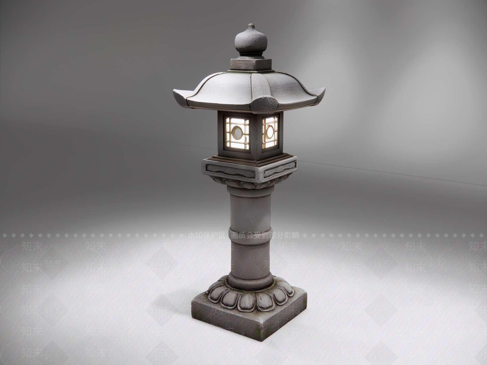 日式景观灯SU模型下载【ID:1234994550】