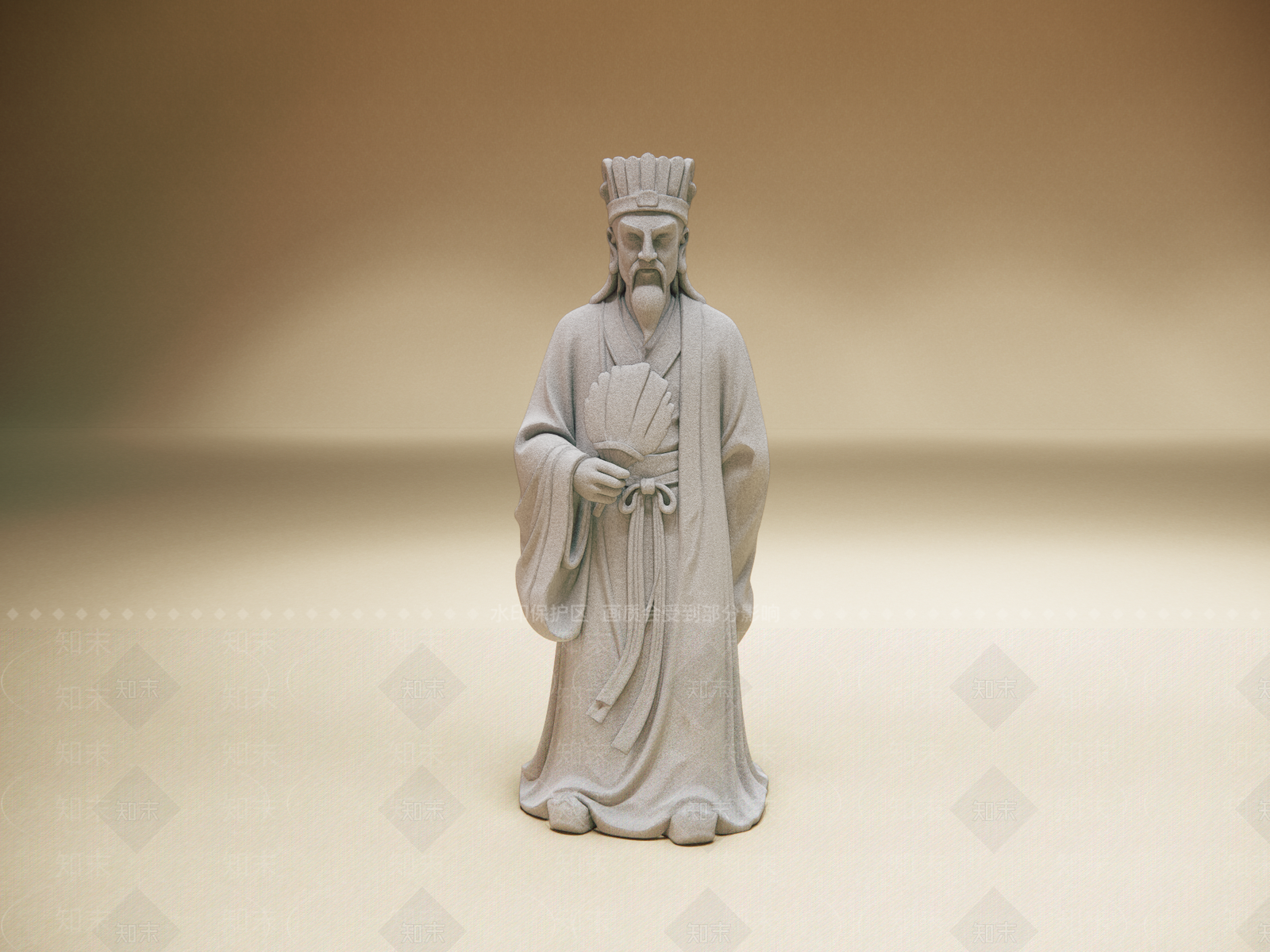 中式雕塑摆件SU模型下载【ID:1234995566】