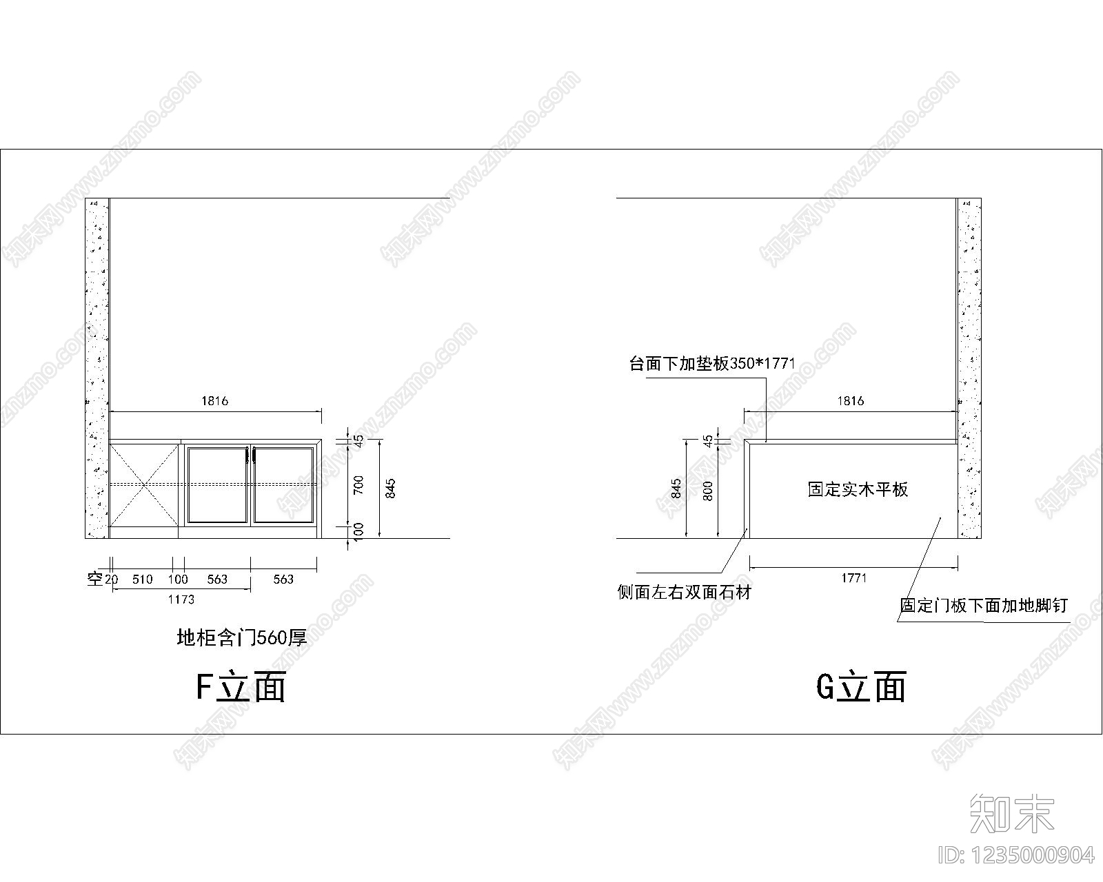 家具图库cad施工图下载【ID:1235000904】