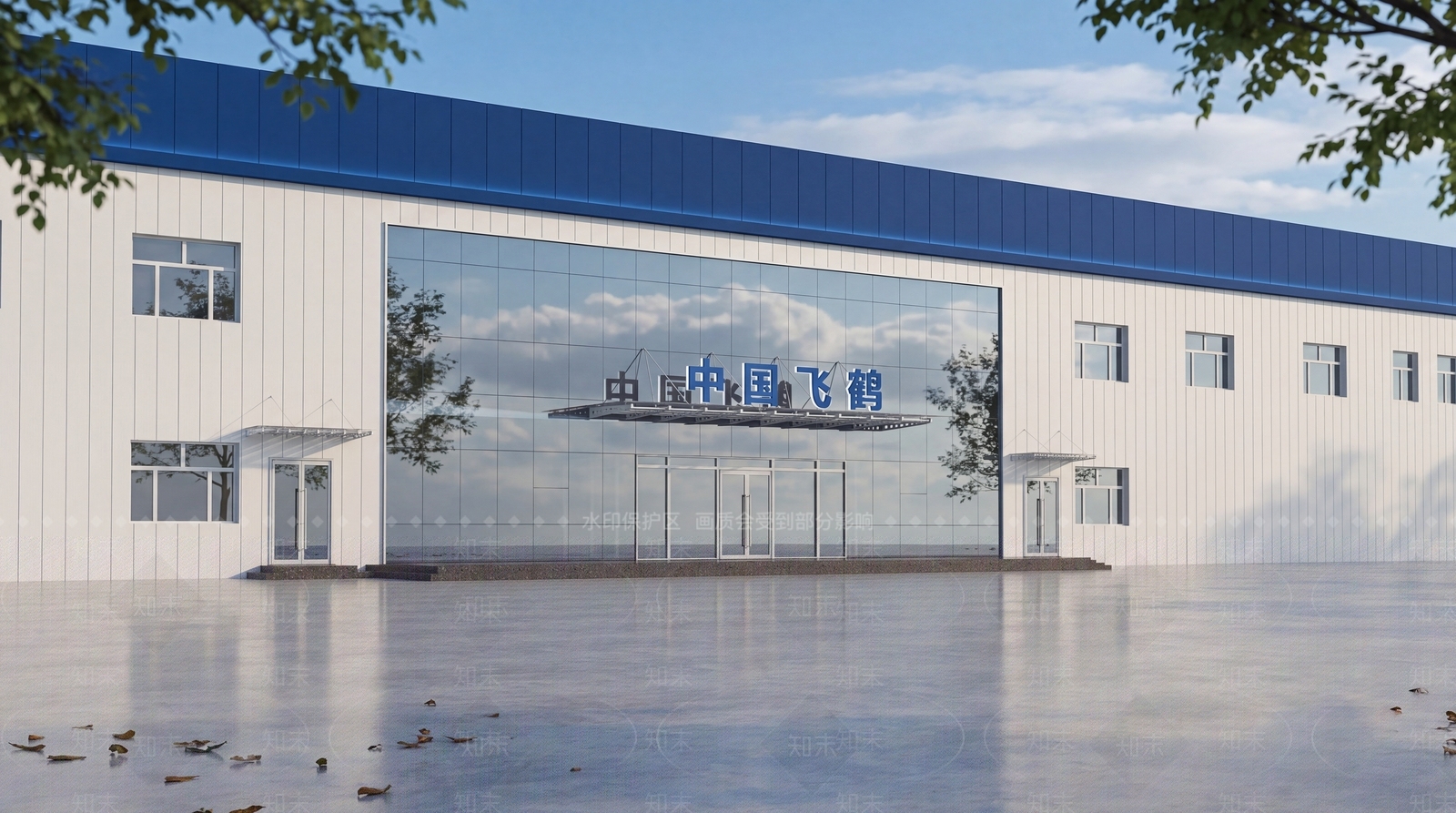 现代主义厂房3D模型下载【ID:1235017346】