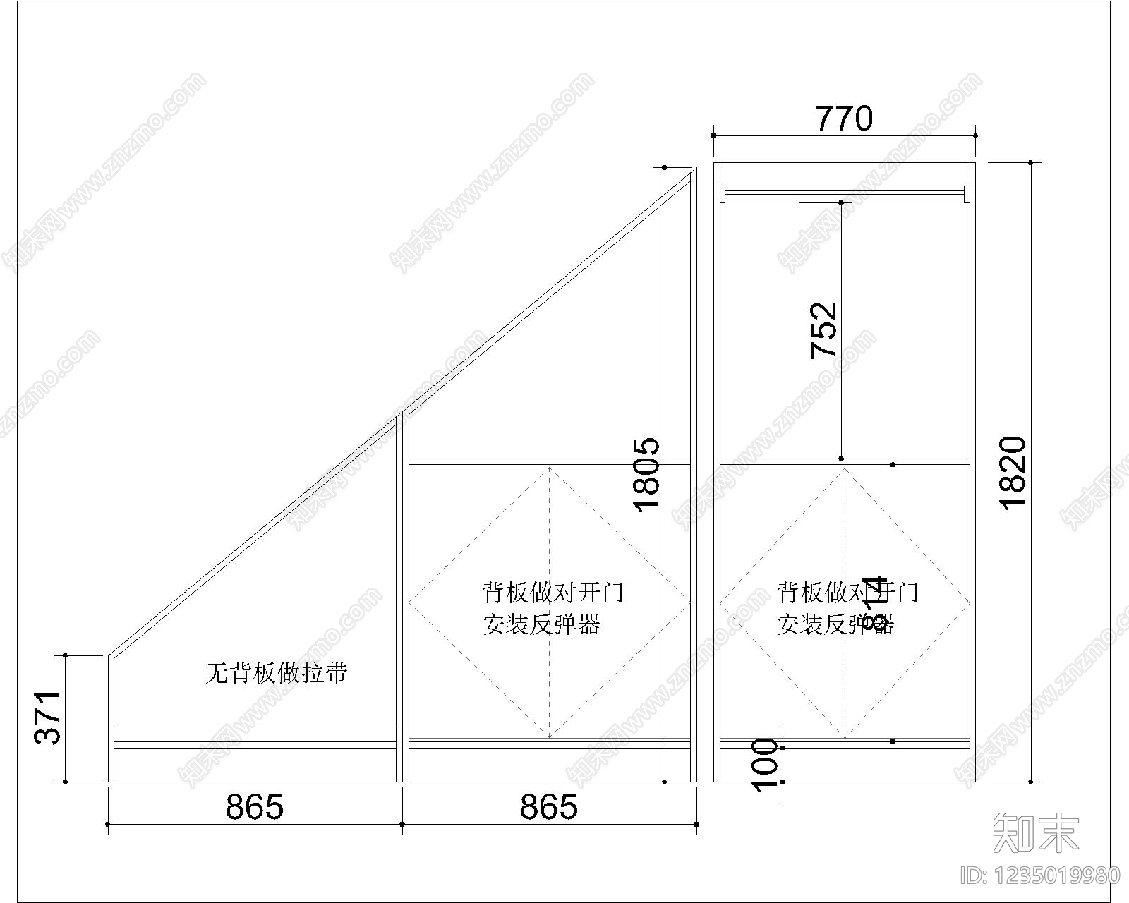 家具图库cad施工图下载【ID:1235019980】