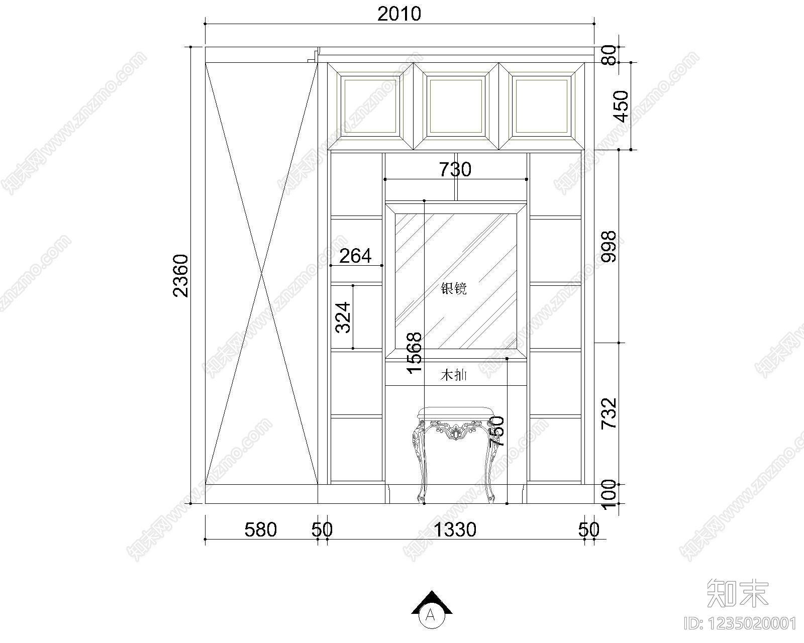 家具图库cad施工图下载【ID:1235020001】