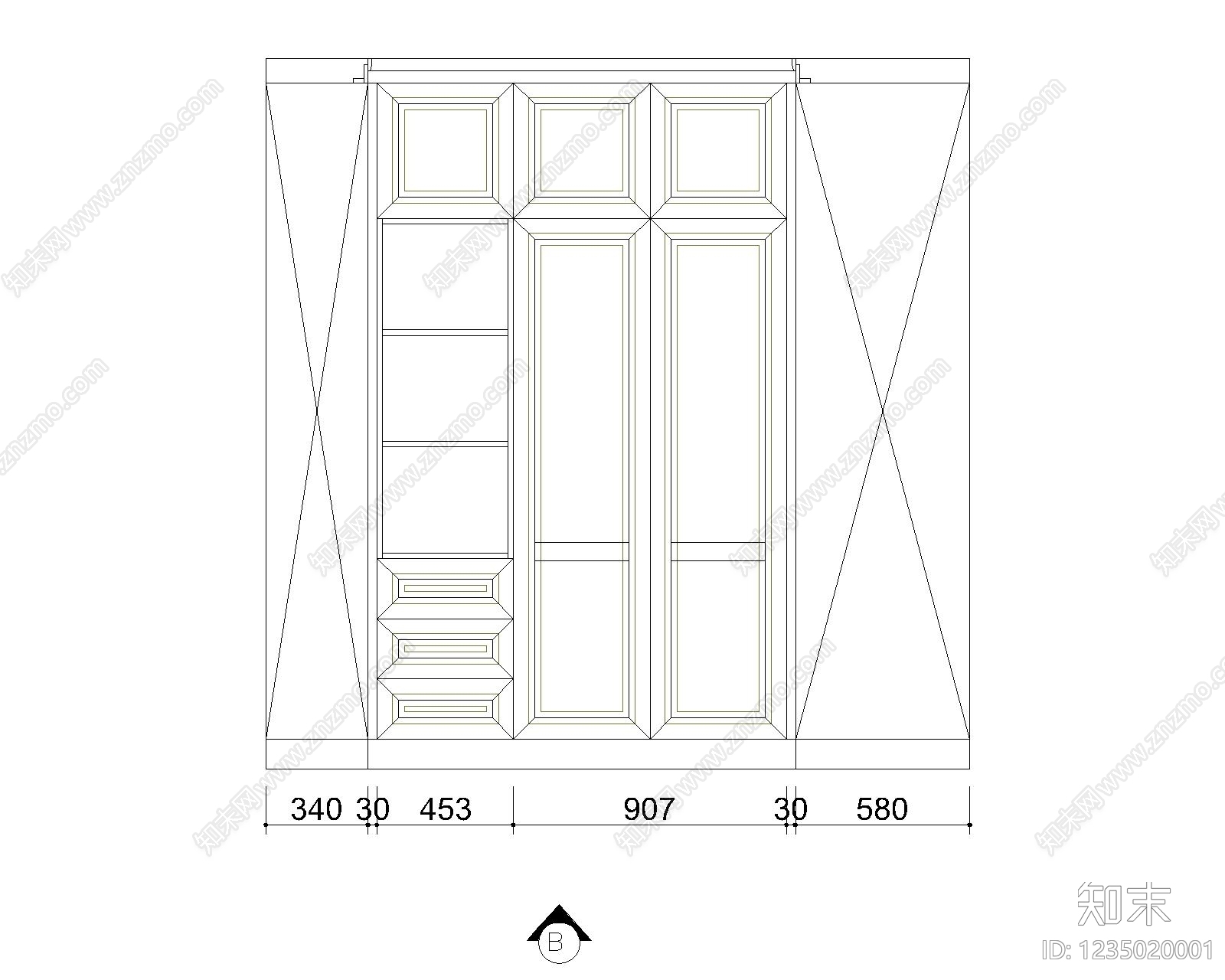 家具图库cad施工图下载【ID:1235020001】