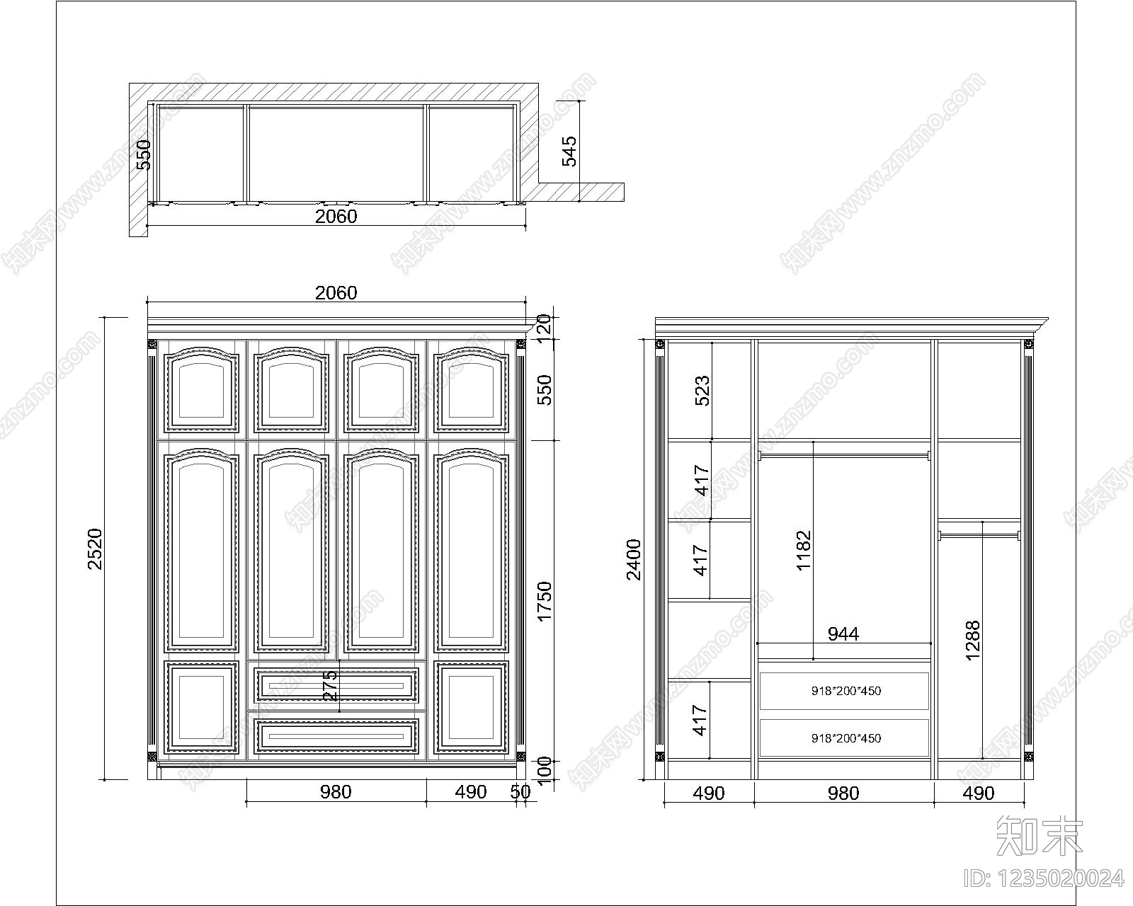 家具图库cad施工图下载【ID:1235020024】
