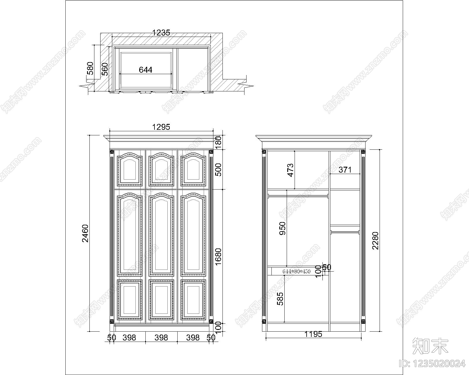 家具图库cad施工图下载【ID:1235020024】