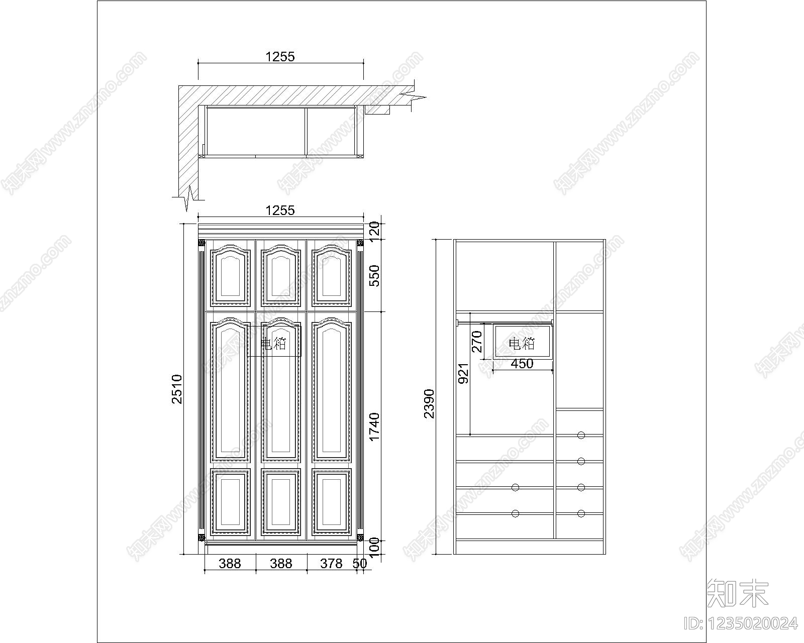 家具图库cad施工图下载【ID:1235020024】