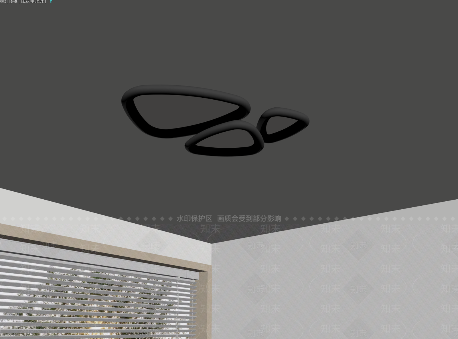 现代简约吸顶灯SU模型下载【ID:1235022319】