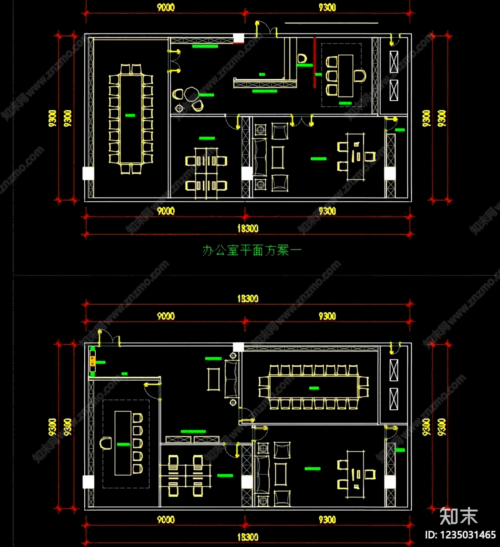 整体办公空间cad施工图下载【ID:1235031465】