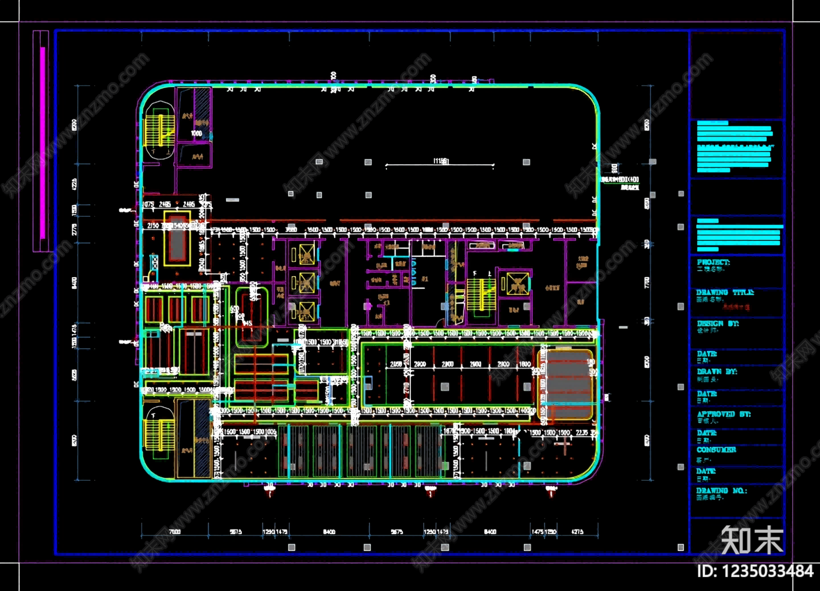 整体办公空间cad施工图下载【ID:1235033484】