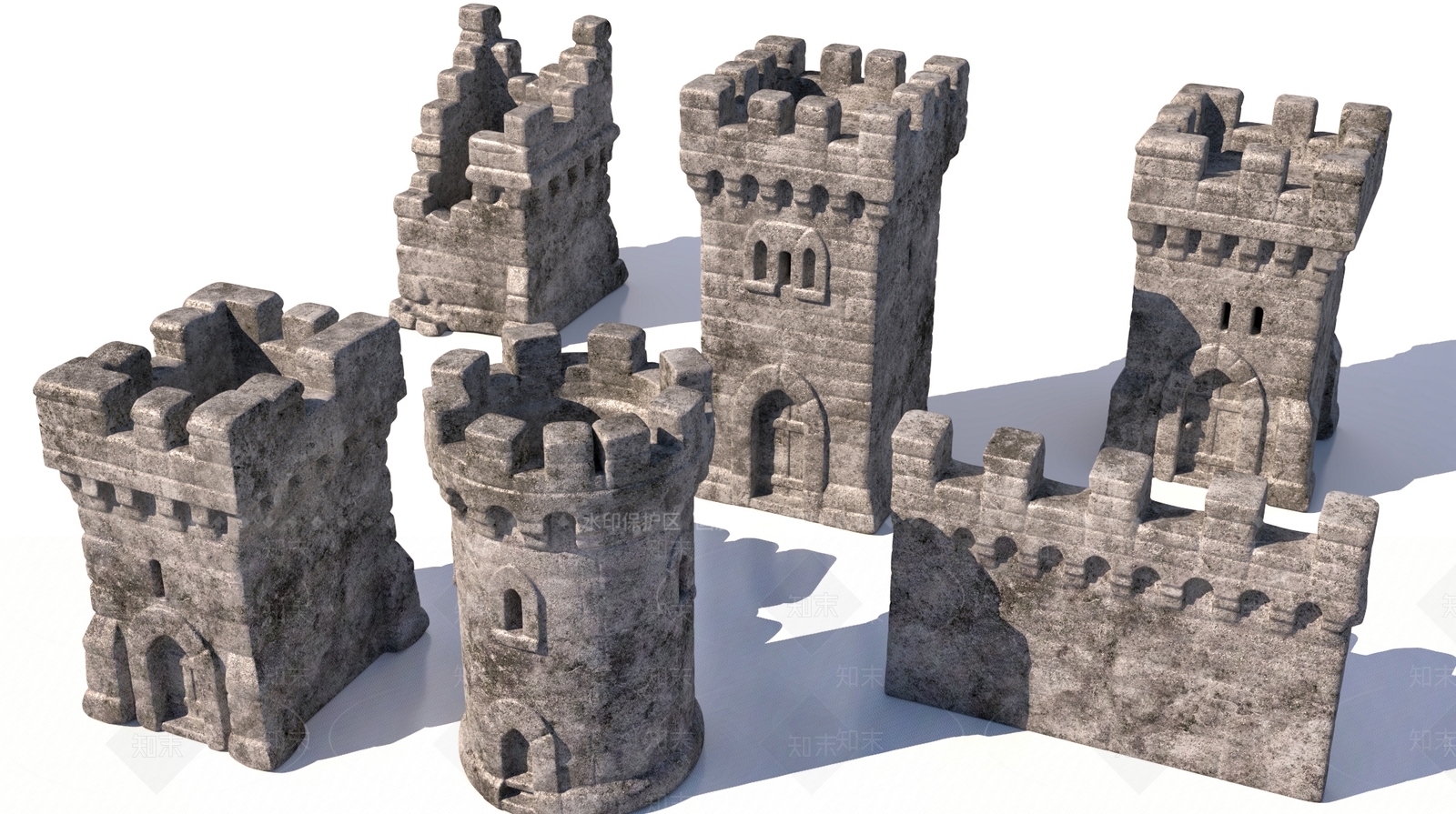 欧式古建其他局部构件3D模型下载【ID:1235036771】