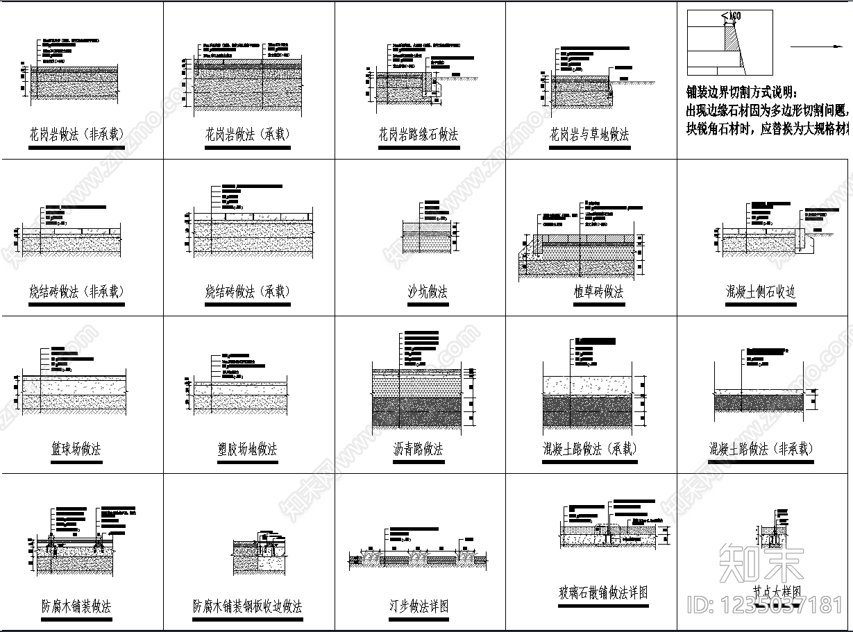 功能性铺装CAD图纸