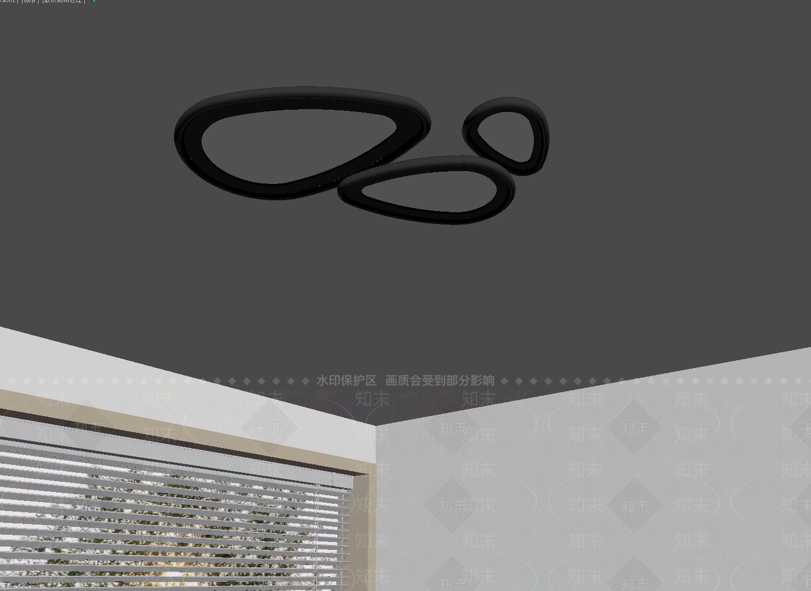 轻奢吸顶灯SU模型下载【ID:1235043641】